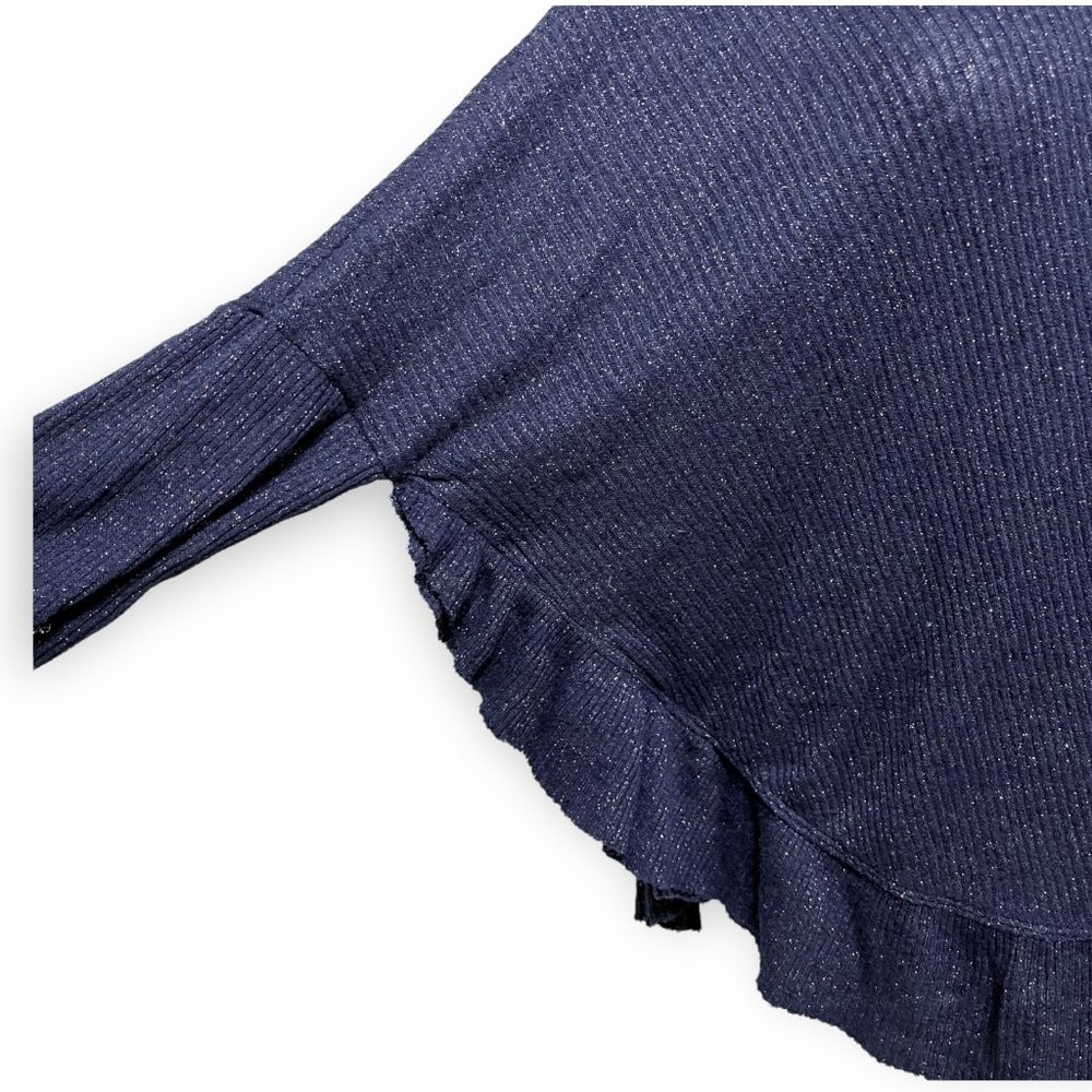 Postmark Anthropologie XS/S Purple Cowl Neck Long Sleeve Ruffle Orley Sweater - Picture 6 of 10